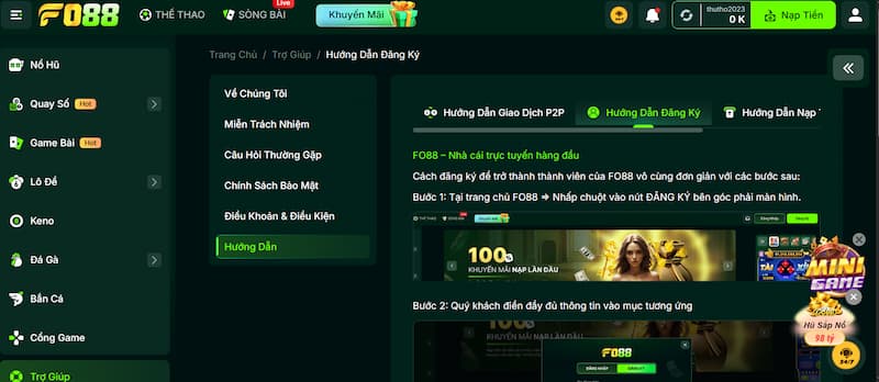 Thủ tục đăng ký đối tác FO88 