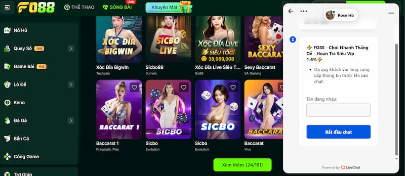 Live casino có lừa đảo không? 4 lý do nên cược casino FO88 4 Dịch vụ hỗ trợ cá cược casino live FO88
